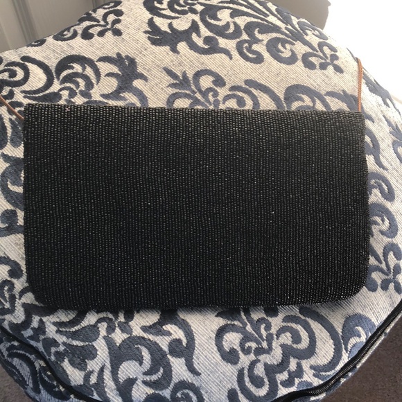 Black and Gold Sequin Evening Bag - Picture 3 of 3